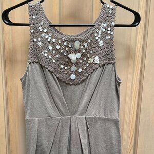 Anthropologie Peplum Top with Sequin Accents - XS